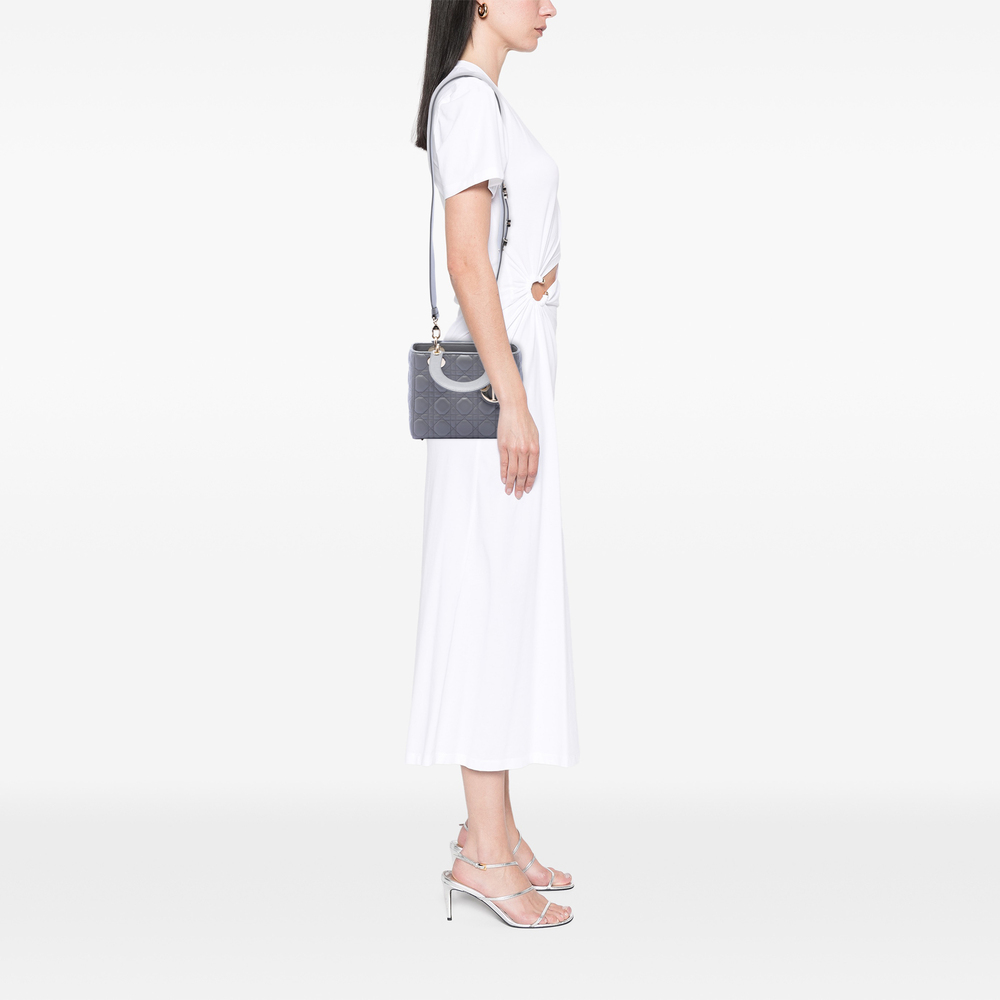 Pre-Loved Dior Small Lambskin Cannage My ABCDior Lady Dior - Picture 6 of 6